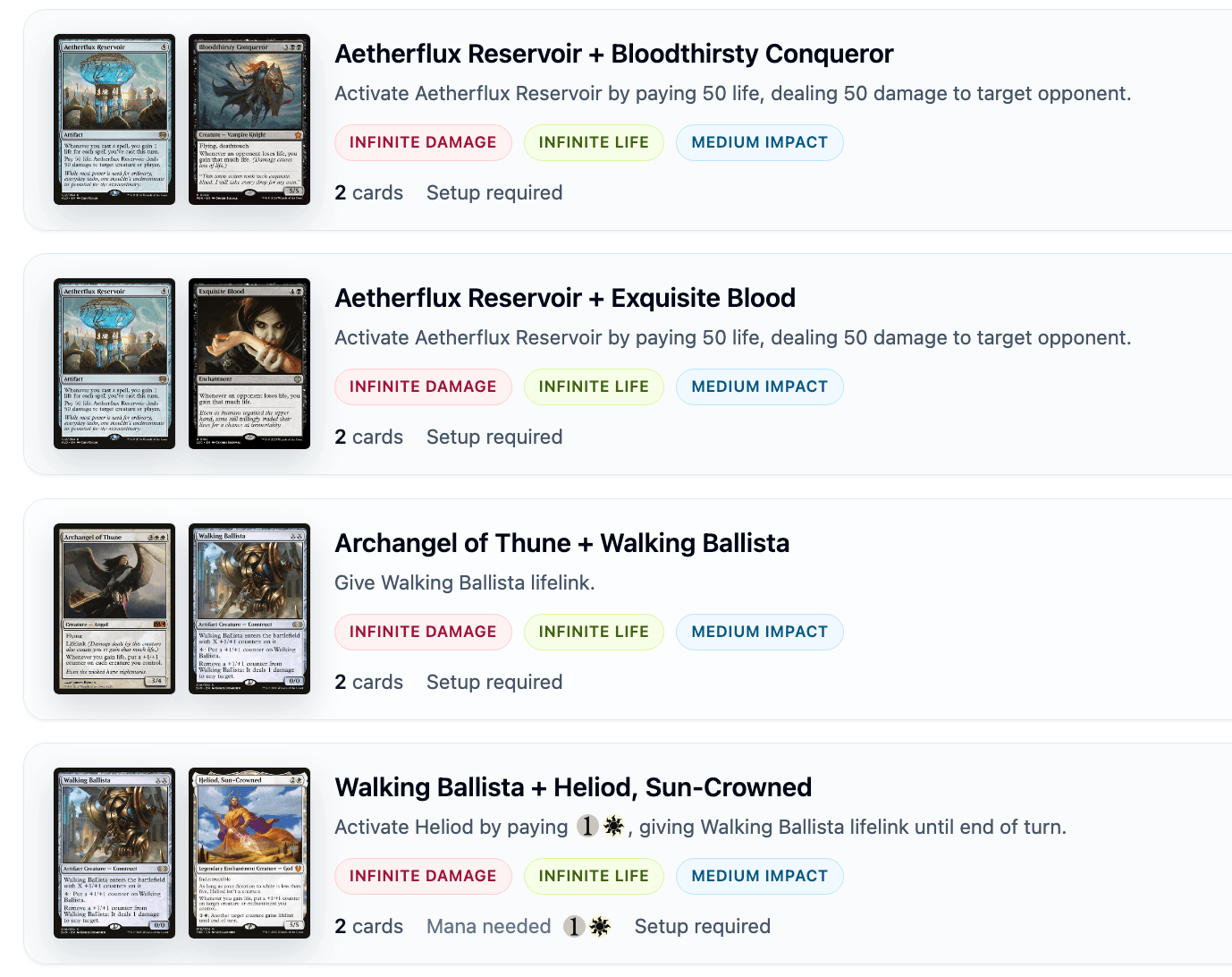 Find the combos already inside your deck and understand the setup required